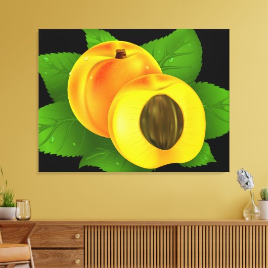 Aprikose Leinwanddruck (Insitu (Wohnzimmer))