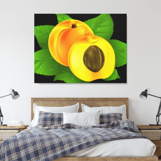 Aprikose Leinwanddruck (Insitu (Schlafzimmer))