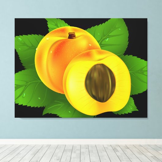 Aprikose Leinwanddruck (Insitu (Holzboden))