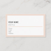 Aprikose Moderne Minimalistische Visitenkarte (Rückseite)