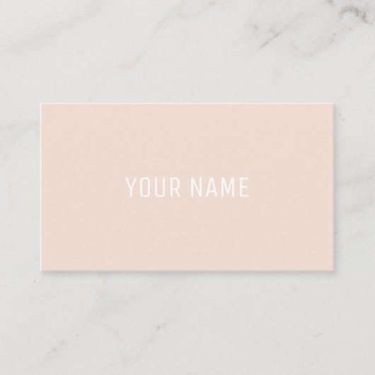Aprikose Moderne Minimalistische Visitenkarte (Vorderseite)