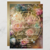 Aprikose Vintage Rose in Gold gestrichen (Vorne/Hinten)