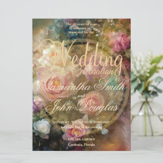 Aprikose Vintage Rose in Gold gestrichen