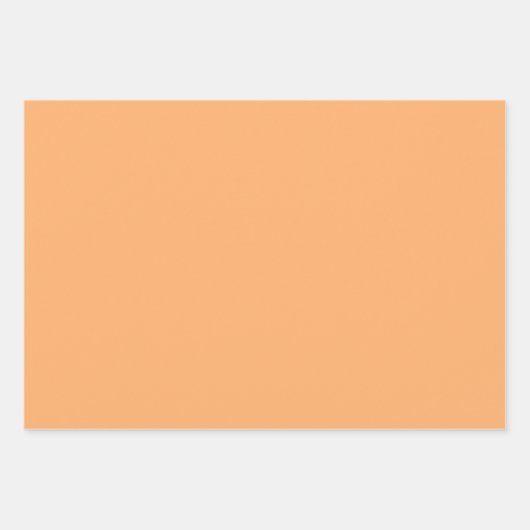 Aprikose (Vollfarbe) Geschenkpapier Set (Vorderseite 2)