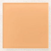 Aprikose (Vollfarbe) Glasuntersetzer (Vorderseite)