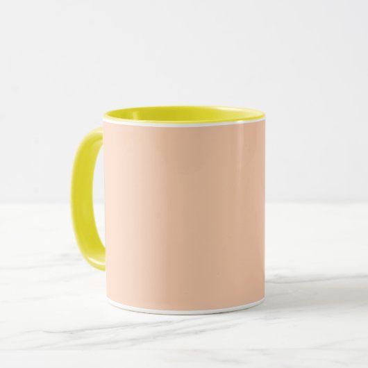 Aprikose (Vollfarbe) Tasse (Vorderseite Links)