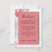 Aprikose Wildblume Rose Hochzeit Dankeskarte (Vorderseite)