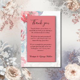 Aprikose Wildblume Rose Hochzeit Dankeskarte