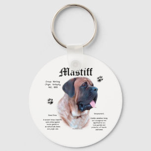 Aprikosemastiff-GeschichtsSchlüsselanhänger Schlüsselanhänger