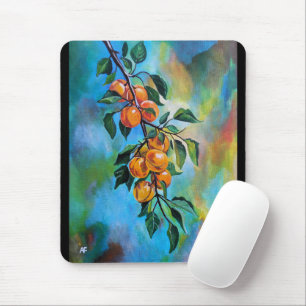 Aprikosen auf einem Sommerzweig Gemälde von Alfred Mousepad