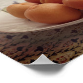 Aprikosen auf einer Platte Poster (Ecke)