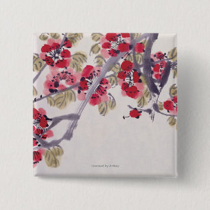 Aprikosen-Blüten Button