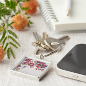 Aprikosen-Blüten Schlüsselanhänger (Seite)