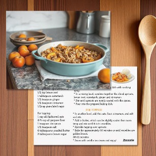 Aprikosen-Crispel-Rezeptkarte Postkarte