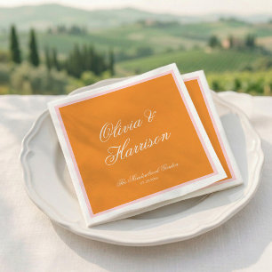 Aprikosen-Crush Orange Pink Feste Hochzeitsserviet Serviette