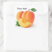 Aprikosen, frisch quadratischer aufkleber (Tasche)