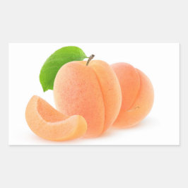 Aprikosen, frisch rechteckiger aufkleber