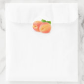 Aprikosen, frisch runder aufkleber (Tasche)