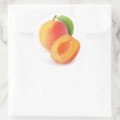 Aprikosen, frisch runder aufkleber (Tasche)