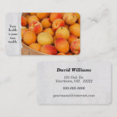 Aprikosen in Bushel Basket Visitenkarte (Vorne/Hinten)