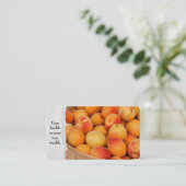 Aprikosen in Bushel Basket Visitenkarte (Stehend Vorderseite)