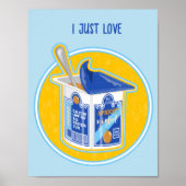 Aprikosen-Jogurt in einer Flasche Poster (Vorne)