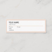 Aprikosen-moderne Minimalistische Mini Visitenkarte (Rückseite)