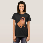 Aprikosen-Mops-Design 335 T-Shirt (Vorne ganz)
