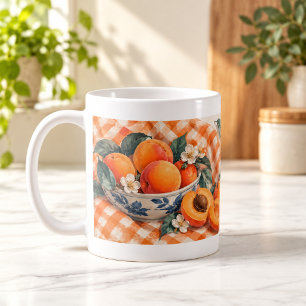 Aprikosen-Nachmittags-Gouache-Frucht-Tasse Kaffeetasse