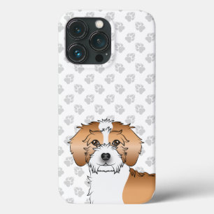 Aprikosen-Parti-Farben-Mini-Goldendoodle-Hund Kopf Case-Mate iPhone Hülle