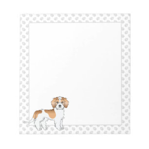 Aprikosen-Parti-Farben-Mini-Goldendoodle-Hund Notizblock