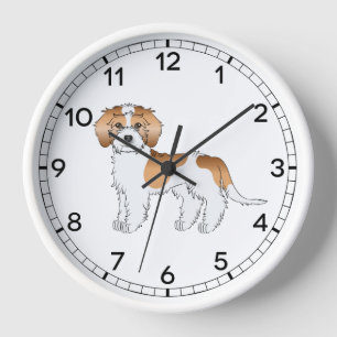 Aprikosen-Parti-Farben-Mini-Goldendoodle-Hund Uhr