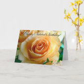 Aprikosen-Rose Karte (Gelbe Blume)