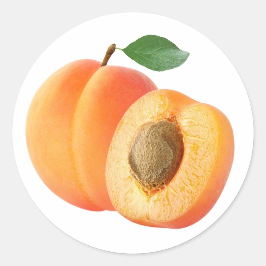 Aprikosen Runder Aufkleber (Vorderseite)