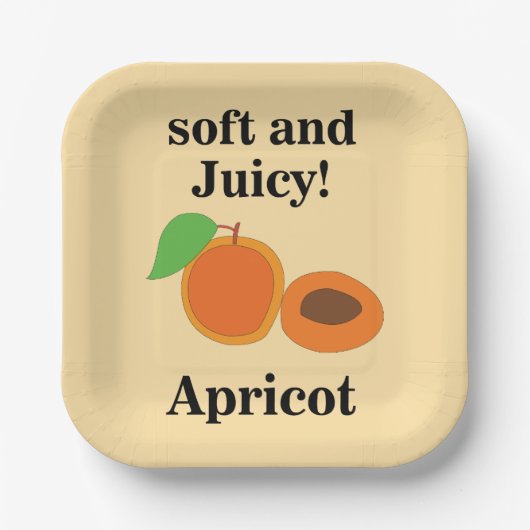 Aprikosen-Saftige-Frucht-Party Pappteller (Vorderseite)