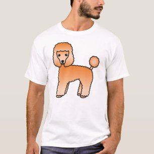 Aprikosen-Spielzeugpudel Süßer Cartoon-Hund T-Shirt