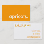 Aprikosen. Visitenkarte (Vorne/Hinten)