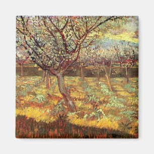 Aprikosenbäume in Blüte, Vincent van Gogh. Vinta Magnet