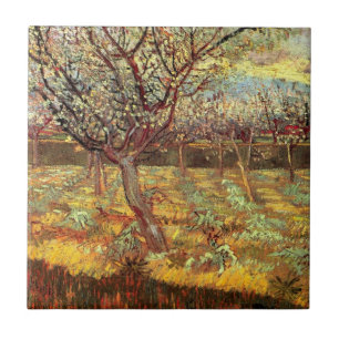 Aprikosenbäume in Blüte von Vincent van Gogh Fliese