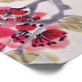 Aprikosenblüten drucken poster (Ecke)