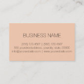 Aprikosenfarbenhintergrund Visitenkarte (Rückseite)