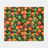 Aprikosengarten 1 fleecedecke (Vorderseite (Horizontal))
