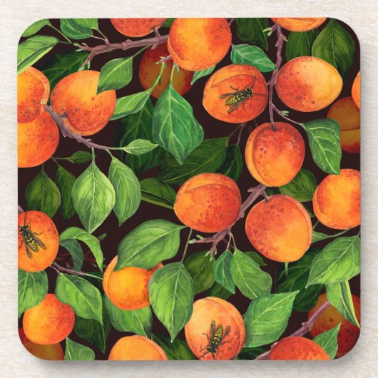 Aprikosengarten 1 getränkeuntersetzer (Vorderseite)