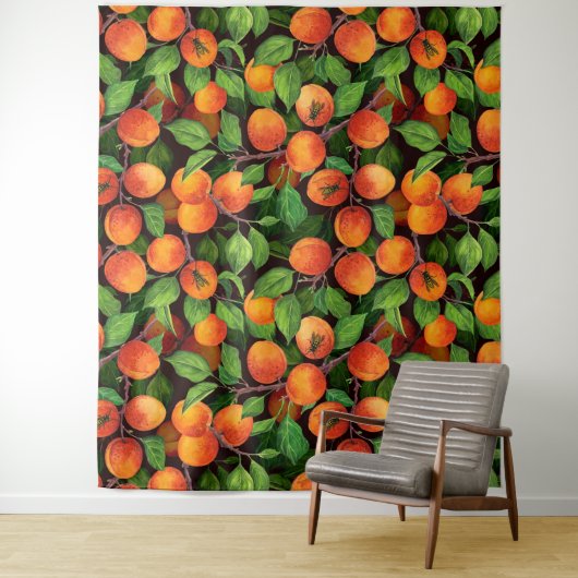 Aprikosengarten 1 wandteppich (Beispiel)