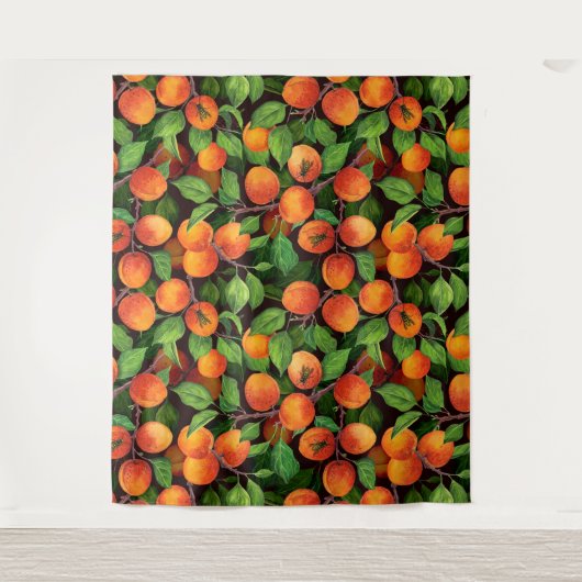 Aprikosengarten 1 wandteppich (Vorderseite)