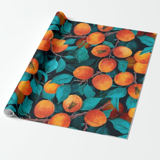Aprikosengarten 2 geschenkpapier (Ungerollt)