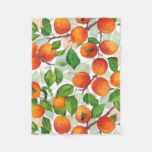 Aprikosengarten 3 fleecedecke (Vorderseite)