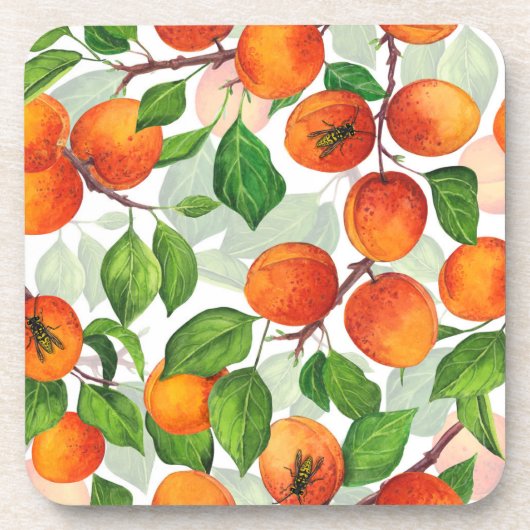 Aprikosengarten 3 getränkeuntersetzer (Vorderseite)