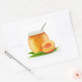 Aprikosenmarmelade Quadratischer Aufkleber (Umschlag)