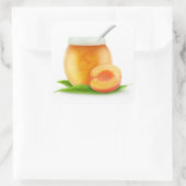 Aprikosenmarmelade Quadratischer Aufkleber (Tasche)